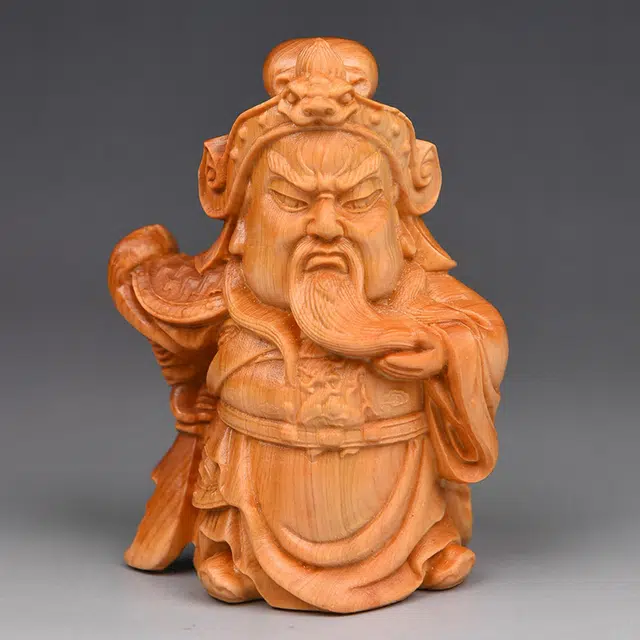 得笙陌 高油密老料太行料武财神雕像雕刻#好运 崖柏 摆件 男女同款情侣款