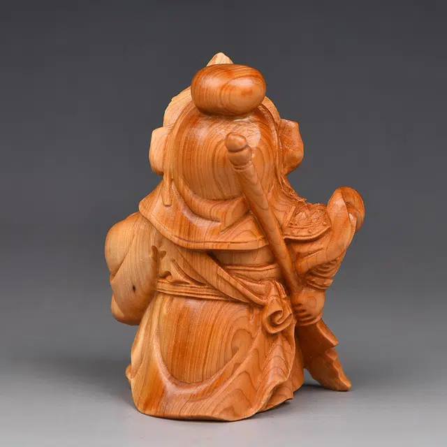 得笙陌 高油密老料太行料武财神雕像雕刻#好运 崖柏 摆件 男女同款情侣款