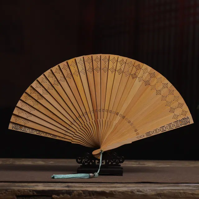 得笙陌 幸运草（苏扇）新中式文艺范古典手工扇手持扇 崖柏 扇子 男女同款情侣款