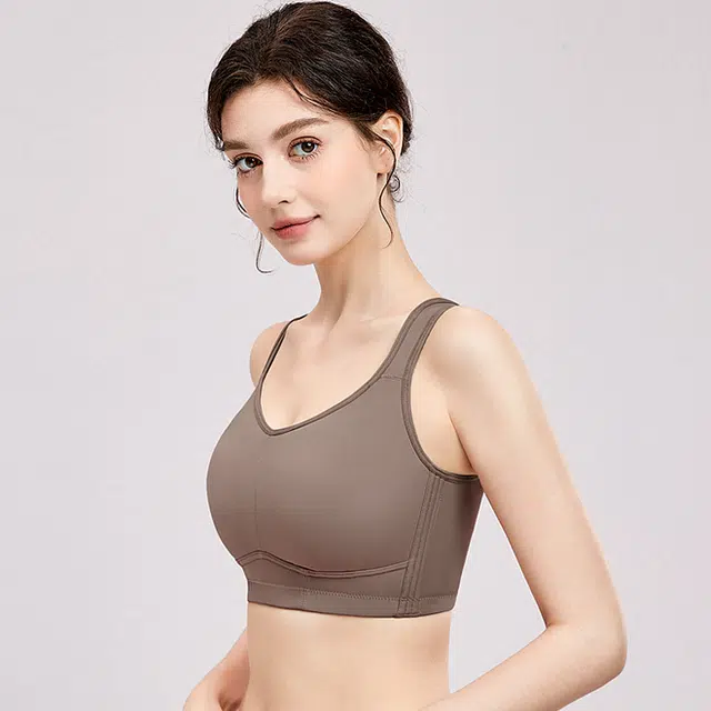 千奈美 防震无痕大胸显小收副乳防下垂运动文胸 女款