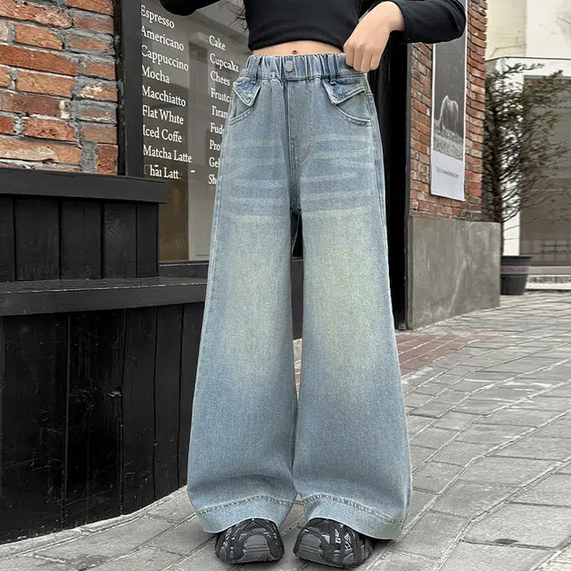 黑恐龙牛仔裤 女孩潮范流行 儿童款