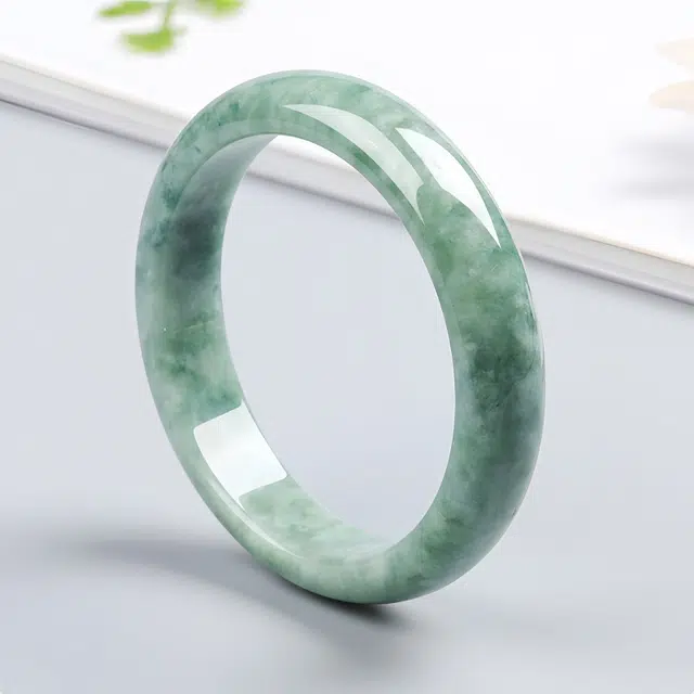 七小匠 国潮风 复古 素圈 小众高级设计感 汉服旗袍 古风 新中式 豆种 翡翠手镯 女款