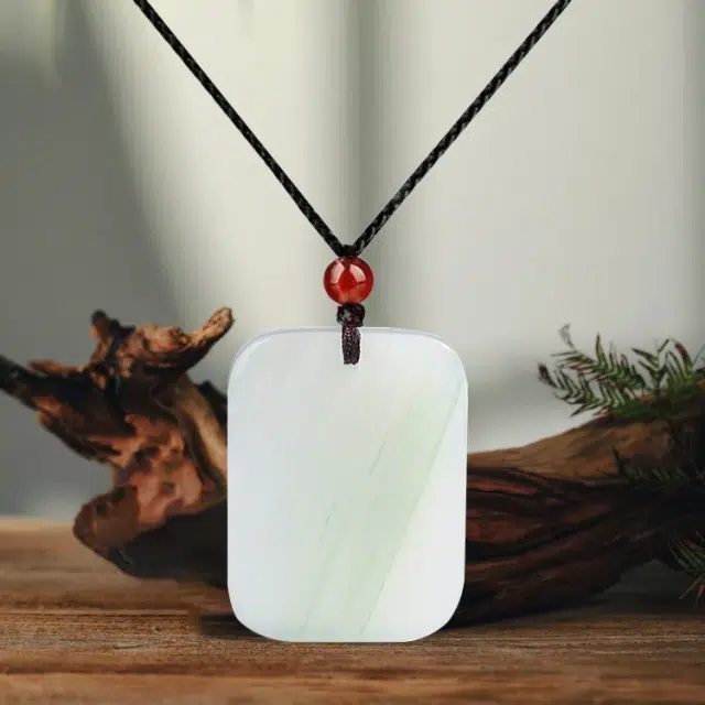 【事事如意】 七小匠 无事牌 新中式国潮风小众设计清冷高级感 编绳可调节 简约锁骨#好运天然 天山翠 吊坠 男女同款情侣款