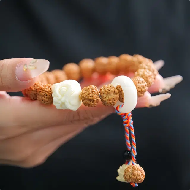 七小匠 新中式 国风 醒狮莲花 简约设计 金刚菩提 手串 男女同款情侣款