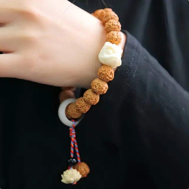 七小匠 新中式 国风 醒狮莲花 简约设计 金刚菩提 手串 男女同款情侣款