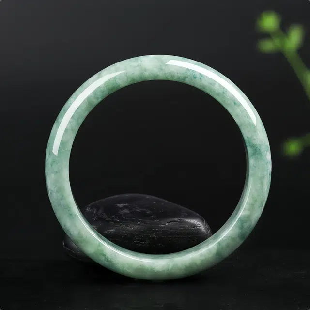 七小匠 国潮风 复古 素圈 小众高级设计感 汉服旗袍 古风 新中式 豆种 翡翠手镯 女款