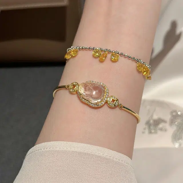 七小匠 国潮  温婉典雅 轻奢大气 招财貔貅 玉髓 手链 女款