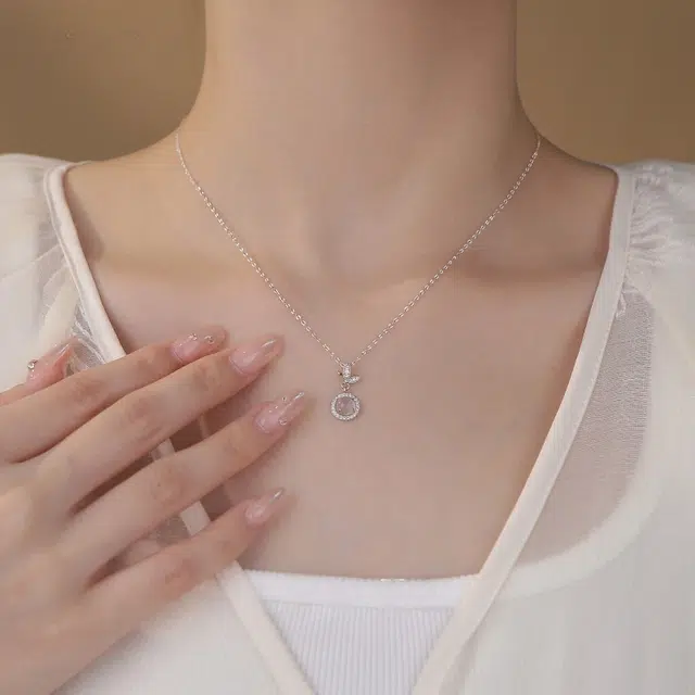 七小匠 诸事顺利 新中式 轻奢小众 国风国潮 文艺蝴蝶甜美小众设计淡雅国风高级感锁骨链#好运天然 玉髓 项链 女款