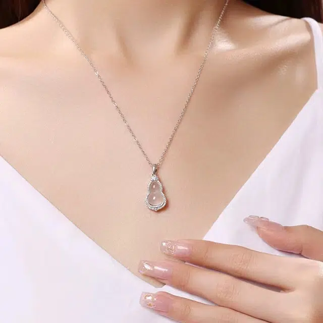 七小匠 新中式 小众 典雅大气 气质 葫芦 玉髓 项链 女款