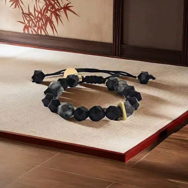 七小匠 复古高级感 黑曜石 玉石手串 男女同款情侣款