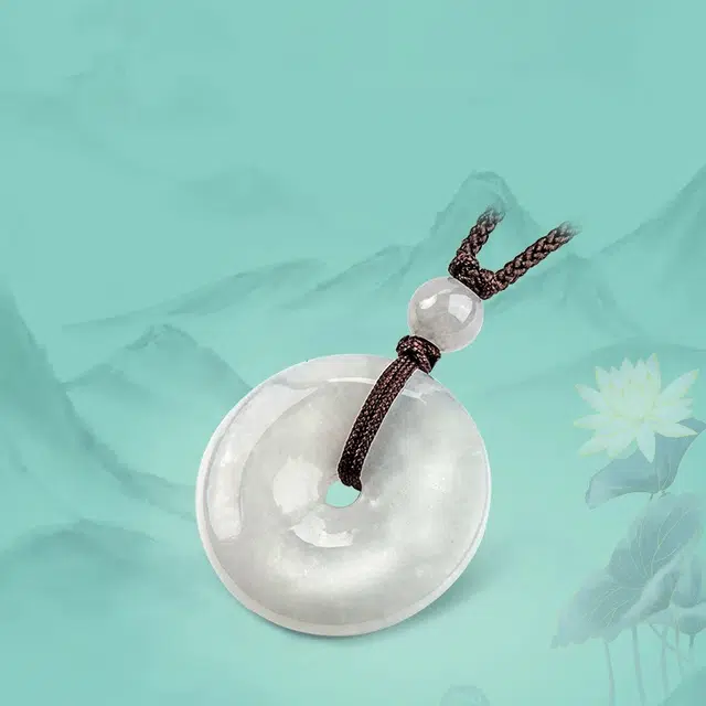 七小匠 国潮 简约 平安扣 小众设计 时尚 高级感 优雅 复古 气质 糯种 项链 女款