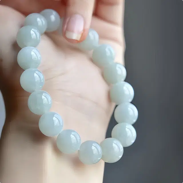七小匠 小众国潮风 新中式 转运 圆珠 糯种 翡翠手串 男女同款情侣款