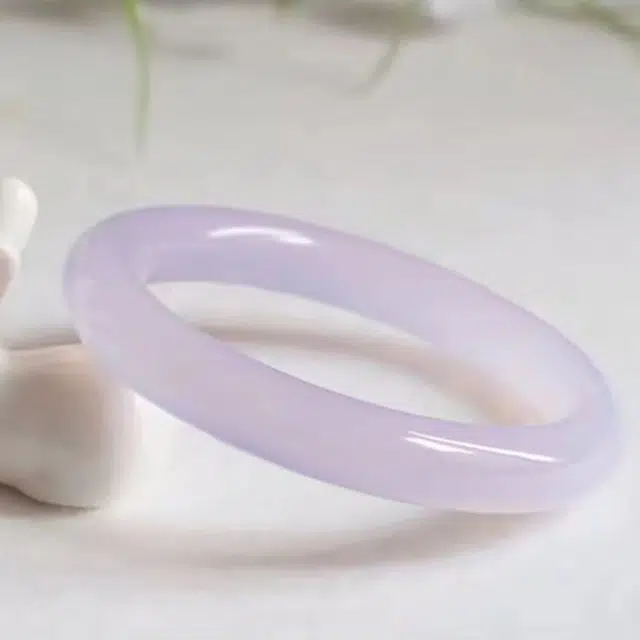 七小匠 国潮复古 温婉典雅 芋泥波波紫罗兰美人条 淡雅清冷感 汉服旗袍 玉髓 手镯 女款