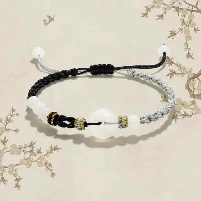 七小匠 国风 万事如意平安扣 小众设计感 复古名族风 玉髓 手链 女款