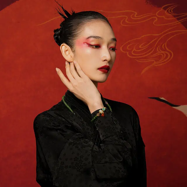 七小匠 国潮 复古轻奢 时尚优雅 小众设计高级感 转运 和田玉 手串 女款 碧玉