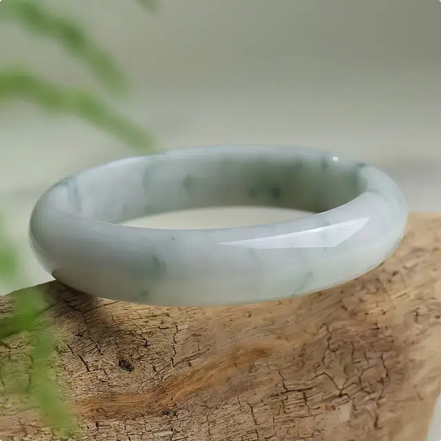 七小匠 新中式国风 复古飘花古风 豆种 翡翠手镯 女款