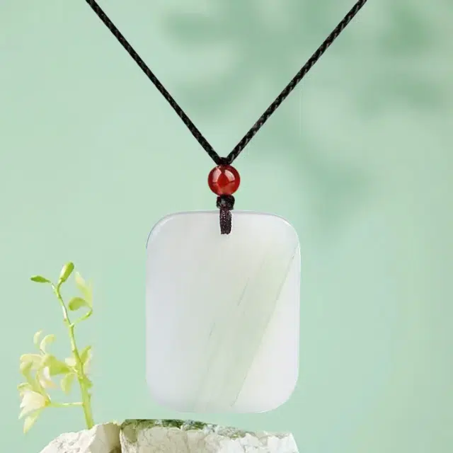 【事事如意】 七小匠 无事牌 新中式国潮风小众设计清冷高级感 编绳可调节 简约锁骨#好运天然 天山翠 吊坠 男女同款情侣款