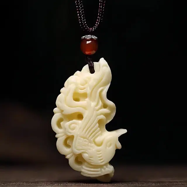 七小匠 新中式国潮 小众设计 龙凤呈祥 象牙果 菩提类项链 男女同款情侣款