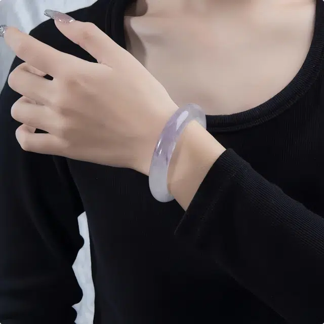 七小匠 薰衣草芋泥波波新中式国潮风 水晶 玉石手镯 女款
