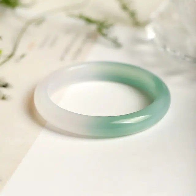 七小匠 新中式 国风 简约设计 半山半水平安 玉髓 手镯 女款