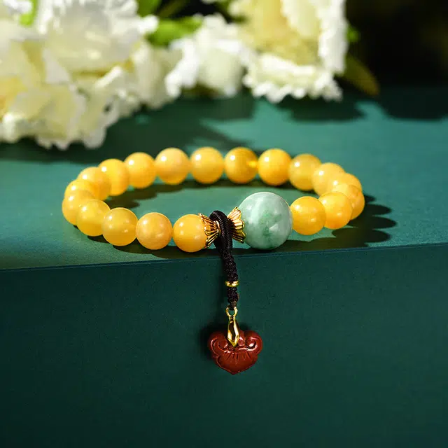 七小匠 新中式 复古小众设计 轻奢时尚简约 优雅高级感 蜜蜡 手串 女款
