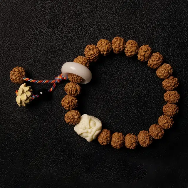 七小匠 新中式 国风 醒狮莲花 简约设计 金刚菩提 手串 男女同款情侣款