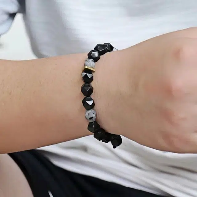 七小匠 复古高级感 黑曜石 玉石手串 男女同款情侣款