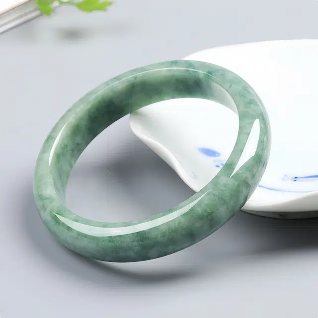 七小匠 国潮风 复古 素圈 小众高级设计感 汉服旗袍 古风 新中式 豆种 翡翠手镯 女款