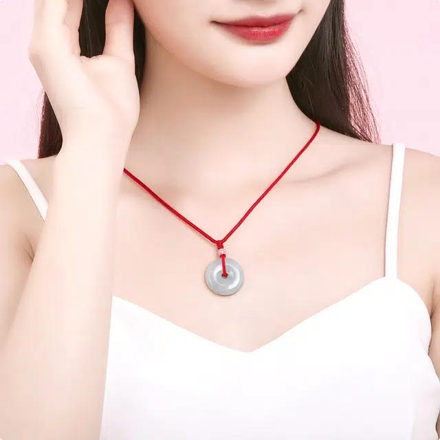 七小匠 国风 小众设计 平安扣 简约 时尚优雅 复古 高级感 气质 百搭 糯种 项链 男女同款情侣款