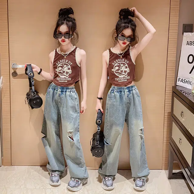 大童 蓝精灵 舒适柔软亲肤休闲运动套装 棕色