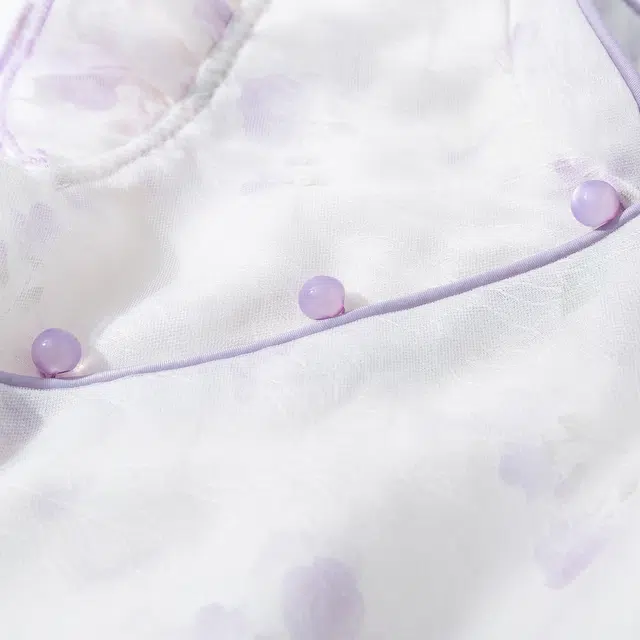 蓝精灵 简约立领套头飞飞短袖儿童连衣裙 儿童款 紫色