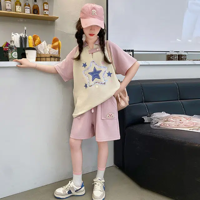 大童 蓝精灵 舒适透气柔软亲肤休闲运动套装