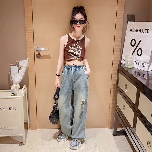 大童 蓝精灵 舒适柔软亲肤休闲运动套装 棕色