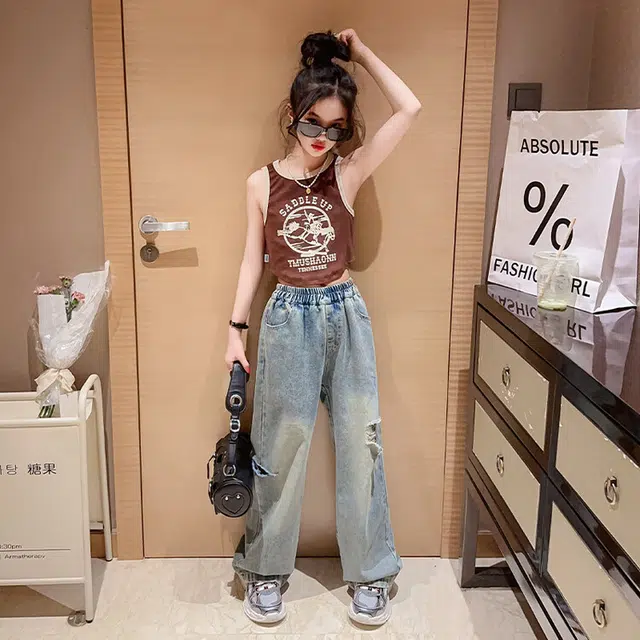 大童 蓝精灵 舒适柔软亲肤休闲运动套装 棕色