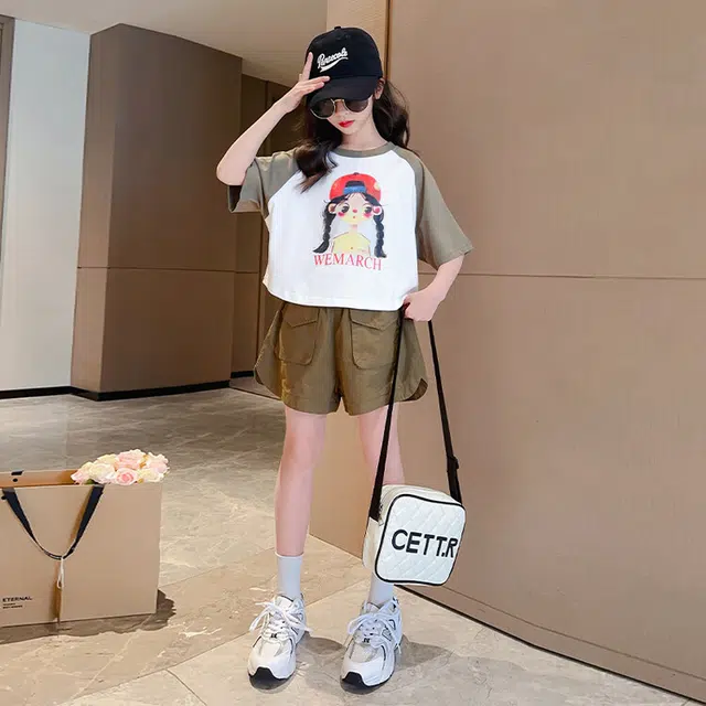 大童 蓝精灵 简约舒适宽松休闲运动套装 白色