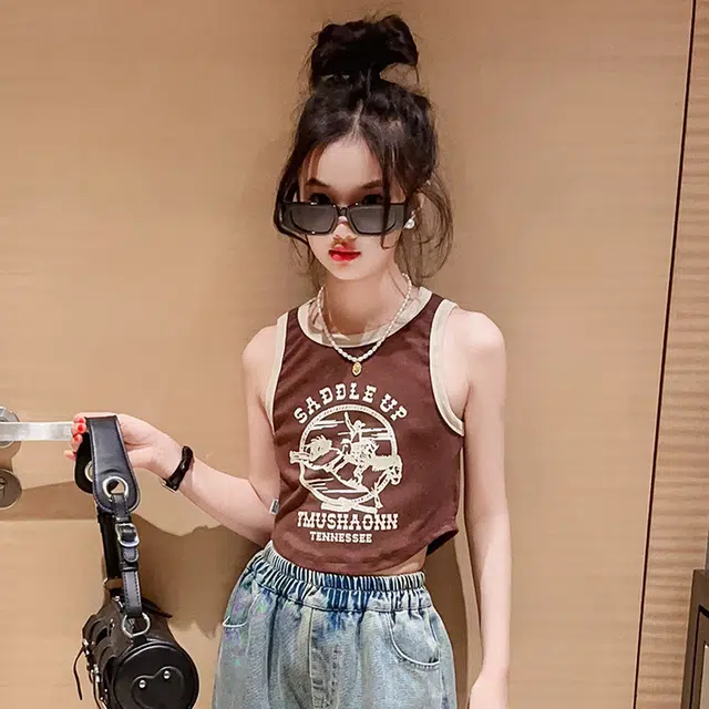 大童 蓝精灵 舒适柔软亲肤休闲运动套装 棕色