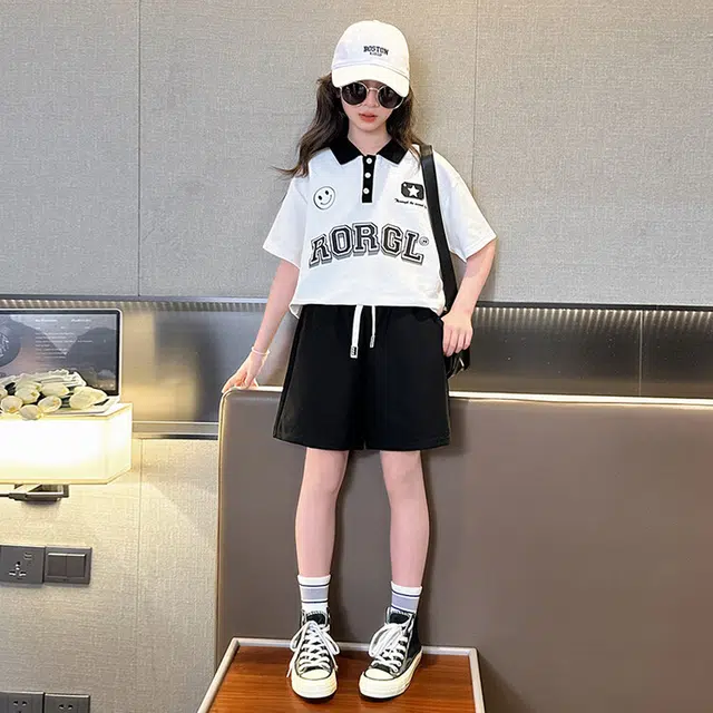 大童 蓝精灵 舒适柔软亲肤休闲运动套装 白色