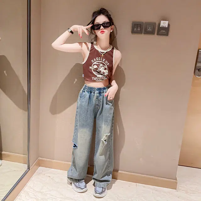大童 蓝精灵 舒适柔软亲肤休闲运动套装 棕色