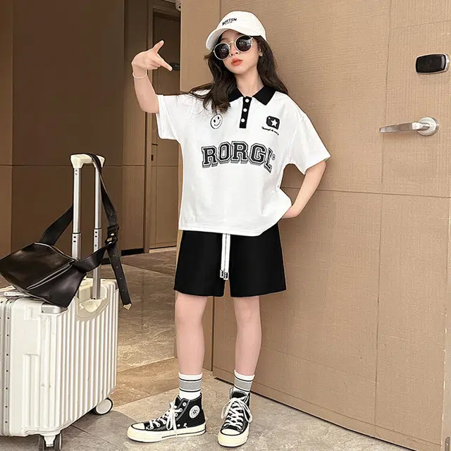 大童 蓝精灵 舒适柔软亲肤休闲运动套装 白色