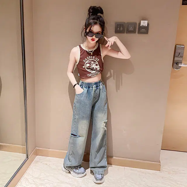 大童 蓝精灵 舒适柔软亲肤休闲运动套装 棕色