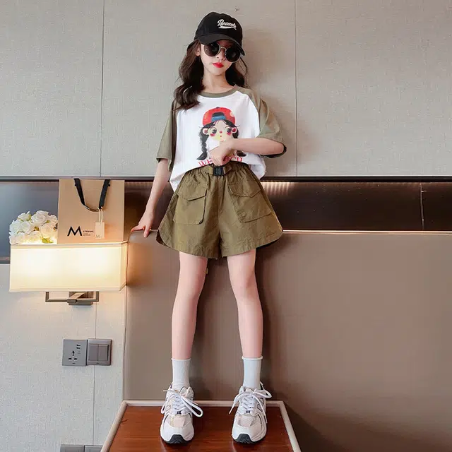 大童 蓝精灵 简约舒适宽松休闲运动套装 白色
