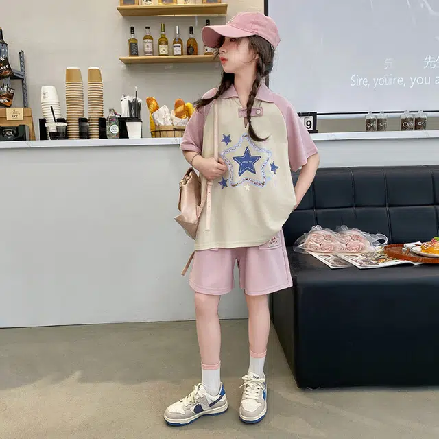 大童 蓝精灵 舒适透气柔软亲肤休闲运动套装
