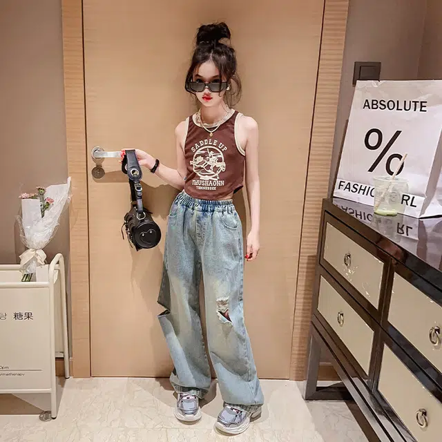 大童 蓝精灵 舒适柔软亲肤休闲运动套装 棕色
