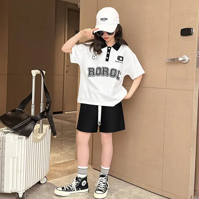 大童 蓝精灵 舒适柔软亲肤休闲运动套装 白色