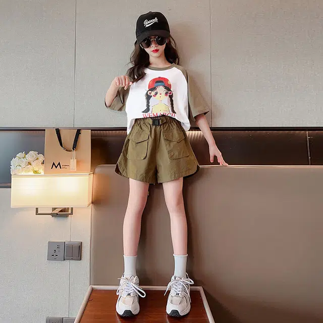 大童 蓝精灵 简约舒适宽松休闲运动套装 白色