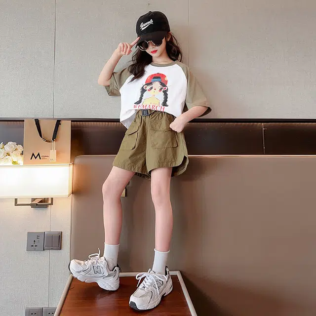大童 蓝精灵 简约舒适宽松休闲运动套装 白色