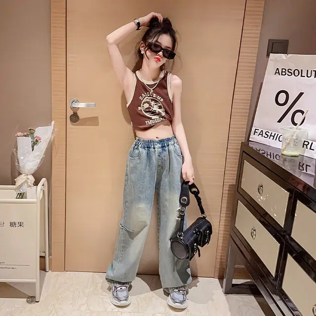 大童 蓝精灵 舒适柔软亲肤休闲运动套装 棕色