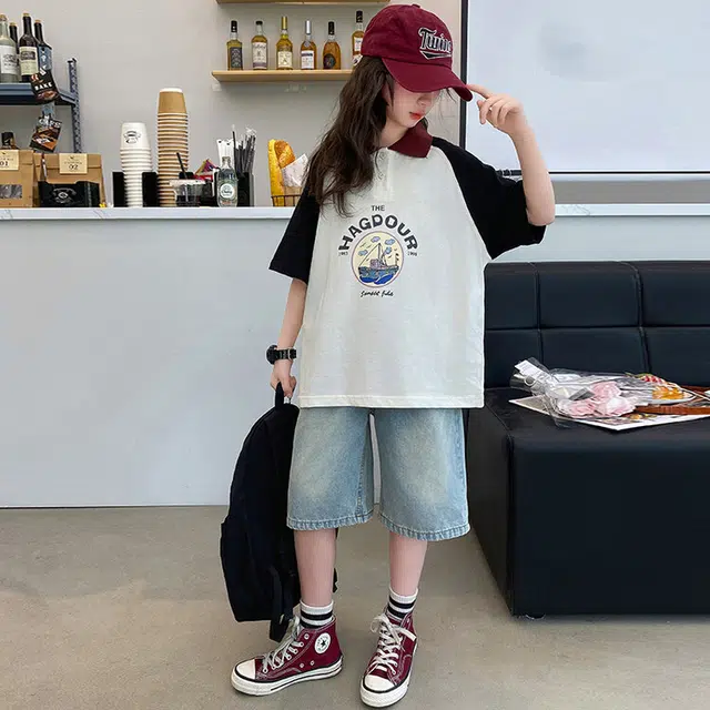 大童 蓝精灵 舒适柔软亲肤休闲运动套装