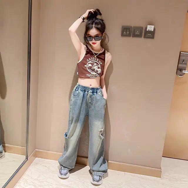 大童 蓝精灵 舒适柔软亲肤休闲运动套装 棕色