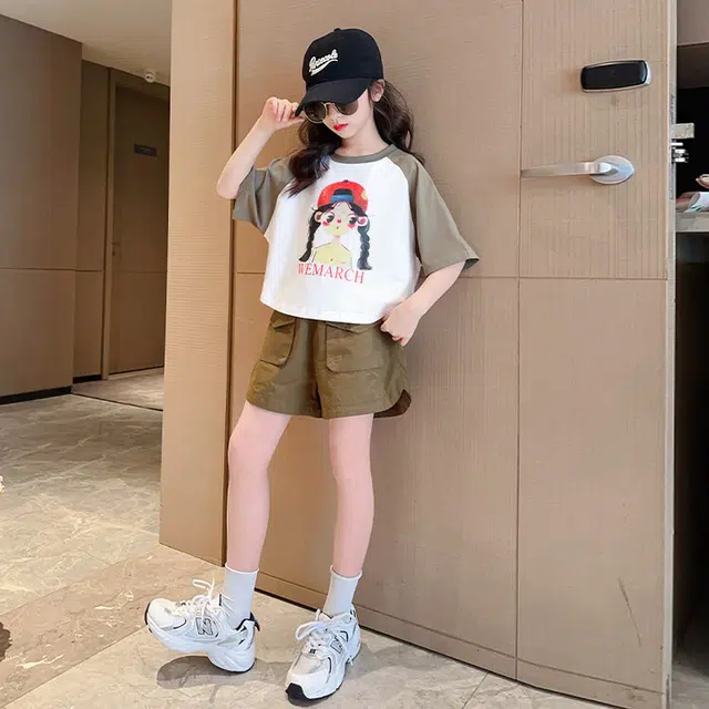 大童 蓝精灵 简约舒适宽松休闲运动套装 白色